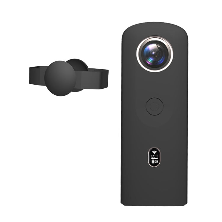 PULUZ Silicone Protective Case with Lens Cover for Ricoh Theta SC2 360 Panoramic Camera, Silicone Case For Ricoh Theta SC2(Black) Silicone Case For Ricoh Theta SC2(Black) Black