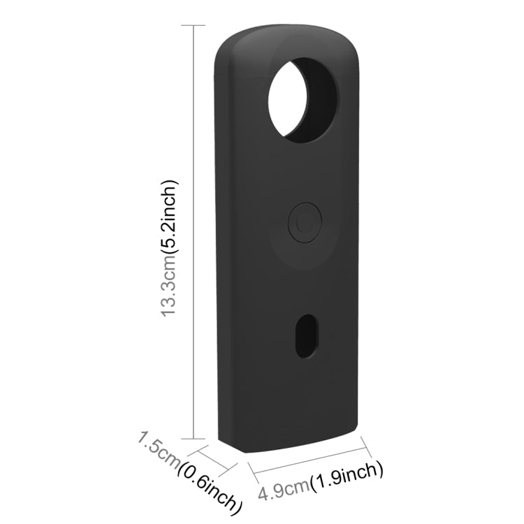 PULUZ Silicone Protective Case with Lens Cover for Ricoh Theta SC2 360 Panoramic Camera, Silicone Case For Ricoh Theta SC2(Black)