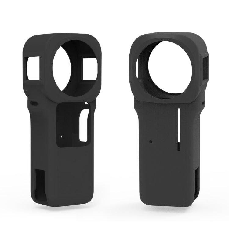 PULUZ Silicone Protective Case with Lens Cover for Insta360 One RS 1-Inch 360 Edition, Silicone Case(Red), Silicone Case(Black)
