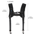 PULUZ Quick Release Double Shoulder Harness Soft Pad Decompression Foam Strap Belt for DSLR Digital Cameras, Double Shoulder
