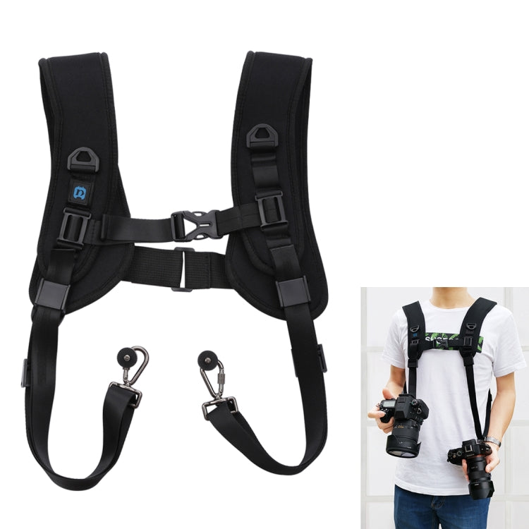 PULUZ Quick Release Double Shoulder Harness Soft Pad Decompression Foam Strap Belt for DSLR Digital Cameras, Double Shoulder Double Shoulder PU6002