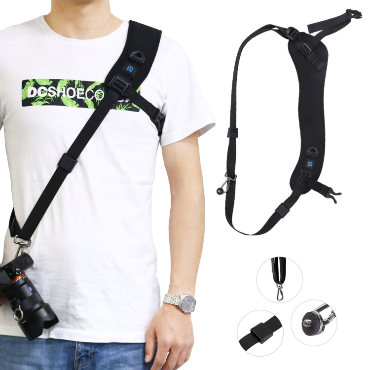 PULUZ Quick Release Anti-Slip Soft Pad Nylon Breathable Curved Camera Strap with Metal Hook for SLR / DSLR Cameras, Curved Strap Curved Strap
