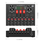 Live Broadcasting Sound Card Bluetooth Karaoke Singing Recording Sound Mixer for Mobile Phone / Computer / Laptop / Tablet PC, Chinese Version, Chinese Version – Bluetooth, TPU
