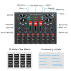 Live Broadcasting Sound Card Bluetooth Karaoke Singing Recording Sound Mixer for Mobile Phone / Computer / Laptop / Tablet PC, Chinese Version, Chinese Version – Bluetooth, TPU