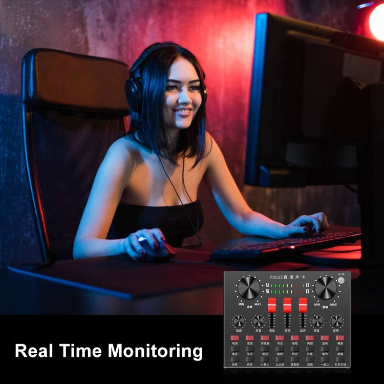 Live Broadcasting Sound Card Bluetooth Karaoke Singing Recording Sound Mixer for Mobile Phone / Computer / Laptop / Tablet PC, Chinese Version, Chinese Version – Bluetooth, TPU