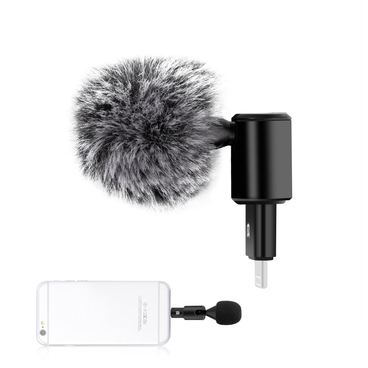 PULUZ 8PIN Jack Mobile Phone Omnidirectional Condenser Adjustable Microphone, 8 Pin Phone Microphone 8 Pin Phone Microphone