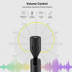 PULUZ 8PIN Jack Mobile Phone Omnidirectional Condenser Adjustable Microphone, 8 Pin Phone Microphone
