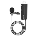 PULUZ USB Clip-on Wired Lapel Mic Recording Microphone Lavalier Silent Condenser Microphone, 1.2m USB 1.2m USB