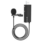 PULUZ USB Clip-on Wired Lapel Mic Recording Microphone Lavalier Silent Condenser Microphone, 1.2m USB 1.2m USB
