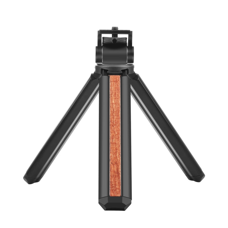 Inlaid Wood Desktop Vlogging Live Tripod Holder with Tripod Head, Inlaid Wood Tripod with Tripod Head – Aluminum Alloy