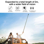 PULUZ 2m Metal Selfie Stick Monopod for Insta360 One RS / X2 / X3, 2m Monopod