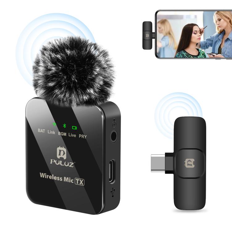 Wireless Lavalier Microphone for Type-C Phone, Type-C Receiver, Type-C 1 TX + 1 RX – Bluetooth Type-C 1 TX + 1 RX