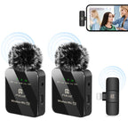 PULUZ Wireless Lavalier Microphone for iPhone / iPad, 8-Pin Receiver and Dual Microphones, 8-Pin 2 TX + 1 RX 8-Pin 2 TX + 1 RX