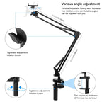 Live Broadcast Desktop Articulating Arm Holderwith Phone Clamp, Phone Clamp
