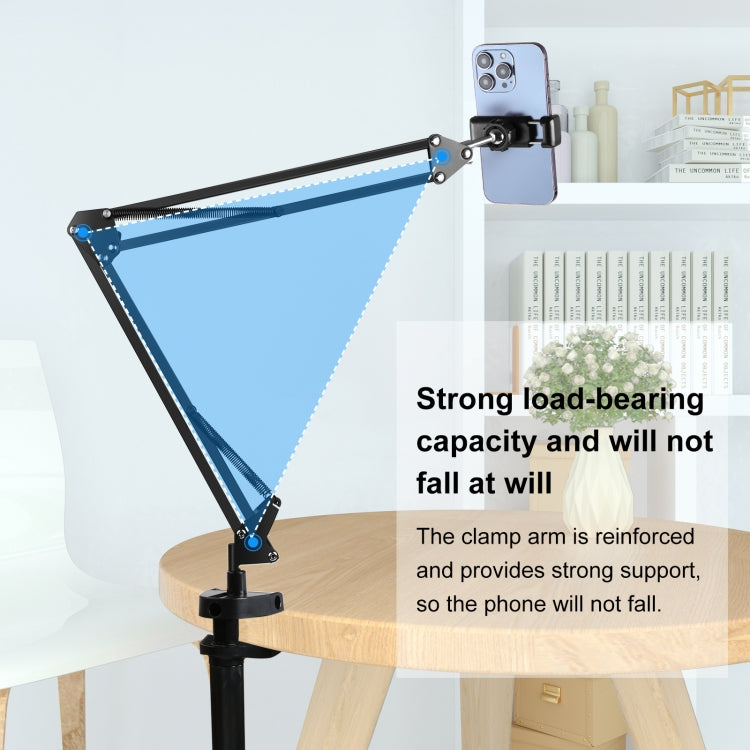 Live Broadcast Desktop Articulating Arm Holderwith Phone Clamp, Phone Clamp