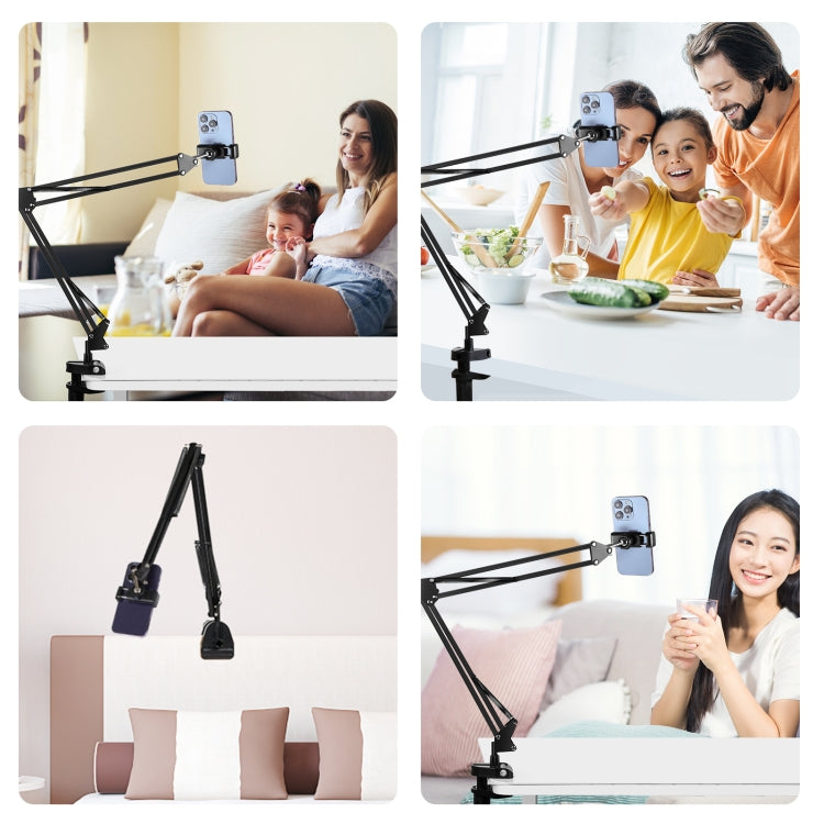Live Broadcast Desktop Articulating Arm Holderwith Phone Clamp, Phone Clamp