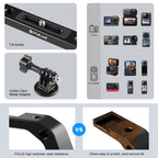 PULUZ Dual Silicone Handles Aluminium Alloy Underwater Diving Rig for GoPro, Other Action Cameras and Smartphones, For Action Cameras and Smartphones