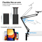 Live Broadcast Desktop Articulating Arm Holder with Tablet Clamp,...
