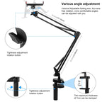 Live Broadcast Desktop Articulating Arm Holder with Tablet Clamp,...