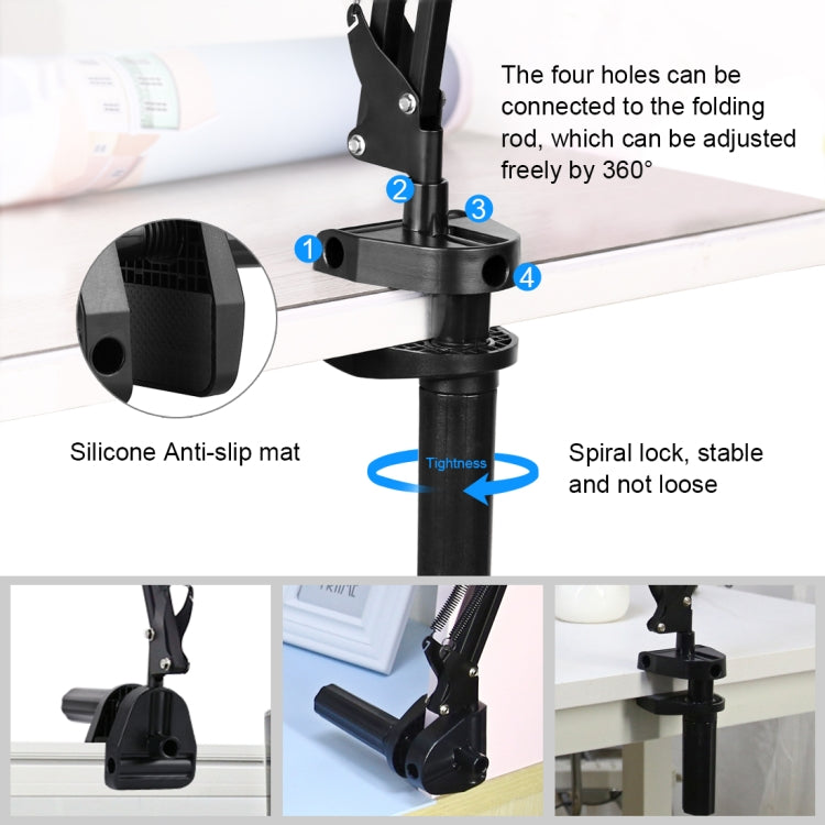 Live Broadcast Desktop Articulating Arm Holder with Tablet Clamp,...