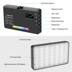 PULUZ Pocket 140 LEDs RGB Full Color Beauty Fill Light Handheld Photography LED Light, 140 LED
