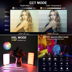 PULUZ Pocket 140 LEDs RGB Full Color Beauty Fill Light Handheld Photography LED Light, 140 LED