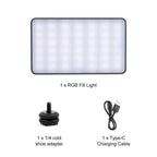PULUZ Pocket 140 LEDs RGB Full Color Beauty Fill Light Handheld Photography LED Light, 140 LED
