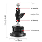 Upgraded 1/4 inch Magic Arm Suction Cup Mount, Upgraded 1/4 inch Suction Cup Mount – Aluminum Alloy