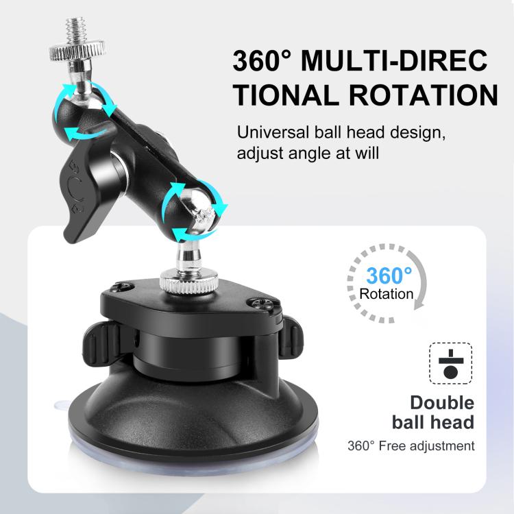 Upgraded 1/4 inch Magic Arm Suction Cup Mount, Upgraded 1/4 inch Suction Cup Mount – Aluminum Alloy