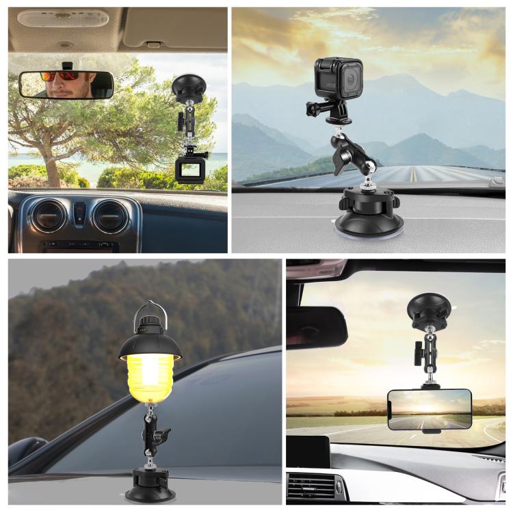 Upgraded 1/4 inch Magic Arm Suction Cup Mount, Upgraded 1/4 inch Suction Cup Mount – Aluminum Alloy