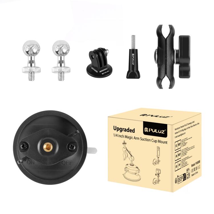 Upgraded 1/4 inch Magic Arm Suction Cup Mount, Upgraded 1/4 inch Suction Cup Mount – Aluminum Alloy