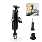 PULUZ Motorcycle Holder Mirror Base Hole Fixed Mount for GoPro and Other Action Cameras, Mirror Base Hole Mount Mirror Base Hole Mount