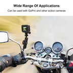 PULUZ Motorcycle Holder Mirror Base Hole Fixed Mount for GoPro and Other Action Cameras, Mirror Base Hole Mount