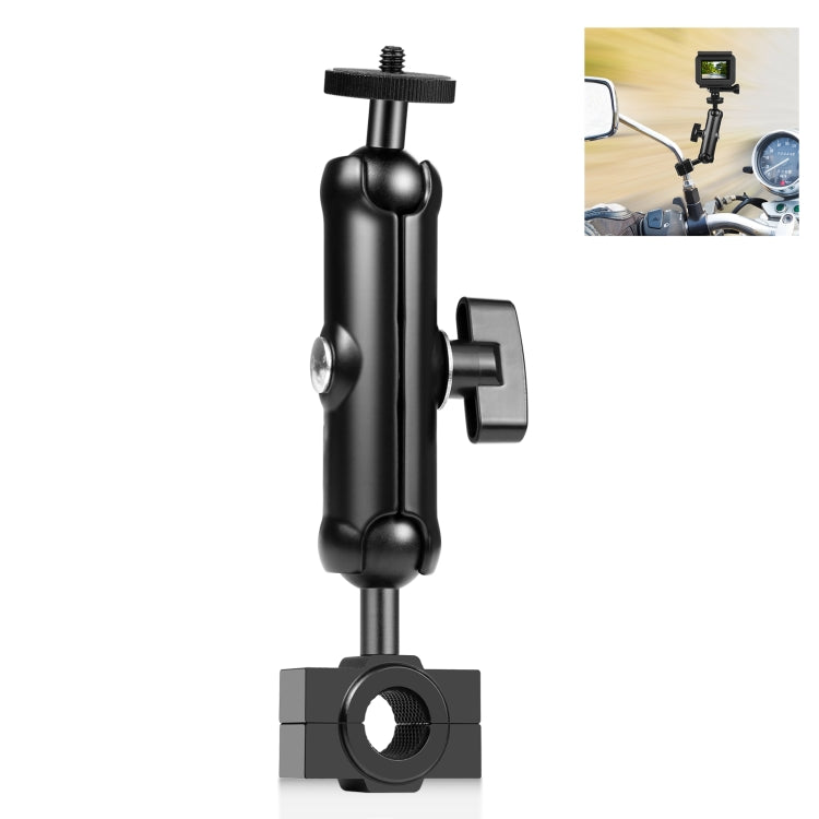 PULUZ Motorcycle Holder Rearview Mirror Fixed Mount for GoPro and Other Action Cameras, Rearview Mirror Mount Rearview Mirror Mount