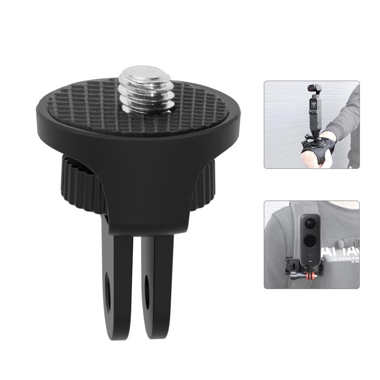 PULUZ 1/4 inch Screw Adjustable ABS Action Camera Tripod Adapter, ABS Camera Adapter ABS Camera Adapter