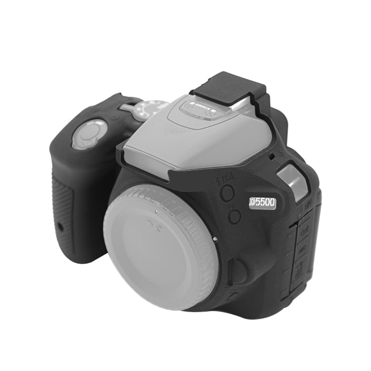 PULUZ Soft Silicone Protective Case for Nikon D5500 / D5600, For Nikon D5500 For Nikon D5500 Black