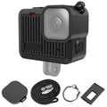 For GoPro HERO 2024 PULUZ Silicone Protective Case Side Interface Cover with Wrist Strap & Lens Cover, Silicone Protective Case Silicone Protective Case