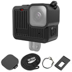 For GoPro HERO 2024 PULUZ Silicone Protective Case Side Interface Cover with Wrist Strap & Lens Cover, Silicone Protective Case Silicone Protective Case