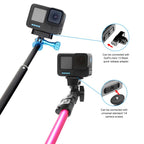 PULUZ Quick Release Magnetic Folding Finger Base Mount for GoPro HERO12 Black /11 Black /11 Black mini /10 Black /9 Black /8 Black / Max, Folding Finger Base Mount