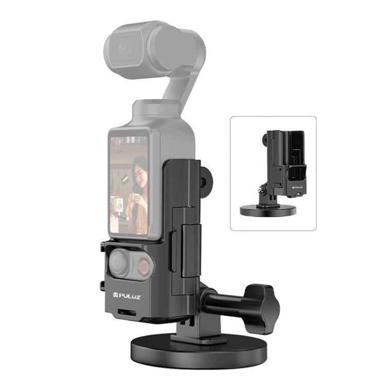 For DJI OSMO Pocket 3 PULUZ Protective Frame Magnetic Desktop Mount Angle Adjustable Base, Magnetic Desktop Mount Magnetic Desktop Mount