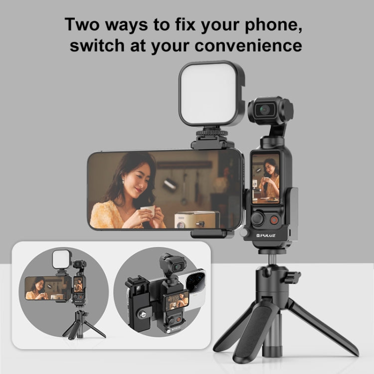 For DJI OSMO Pocket 3 PULUZ Protective Frame Expansion Phone Clamp Adapter Bracket, Phone Clamp Frame