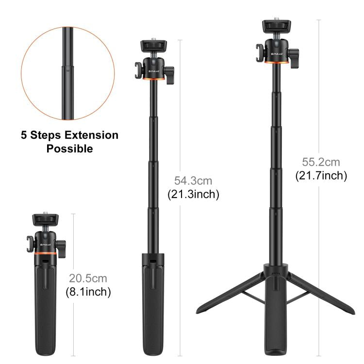 Mini Phone Camera Extension Tripod Stand 360 Degree Ball Head Cold Shoe Selfie Stick, Phone Camera Tripod – Aluminum Alloy