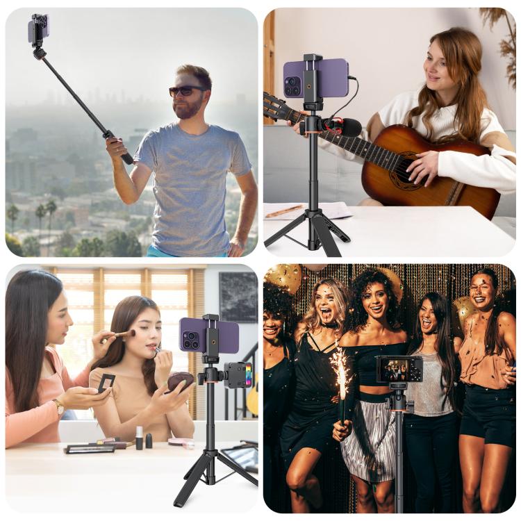 Mini Phone Camera Extension Tripod Stand 360 Degree Ball Head Cold Shoe Selfie Stick, Phone Camera Tripod – Aluminum Alloy