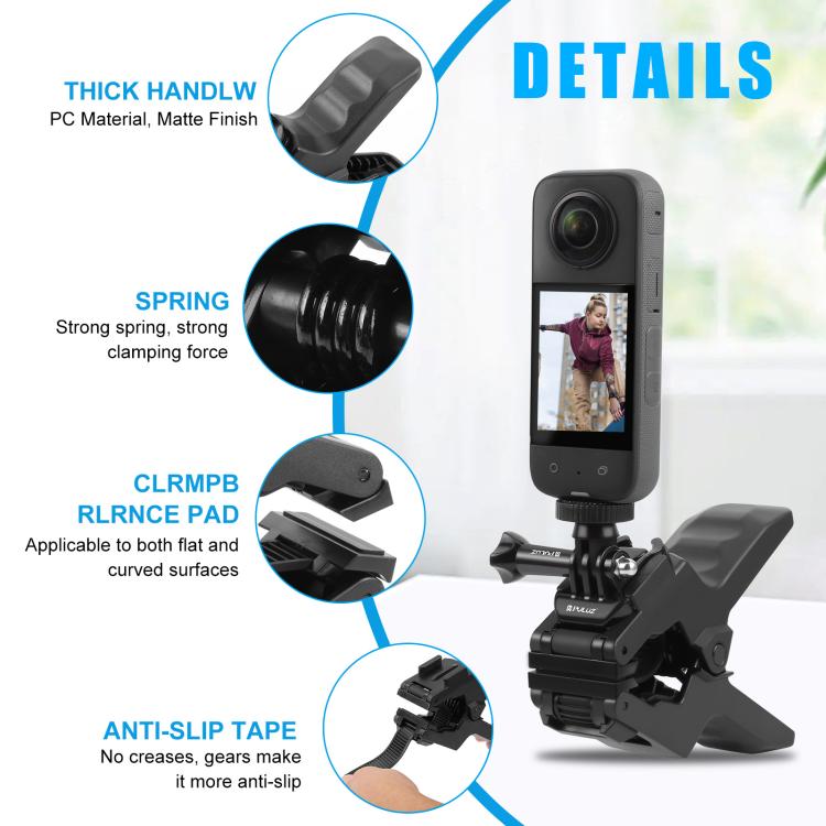 Action Sports Cameras Jaws Flex Clamp Mount with Phone Clamp, Jaws Clamp Mount with Phone Clamp – Durable Build, Easy to Use