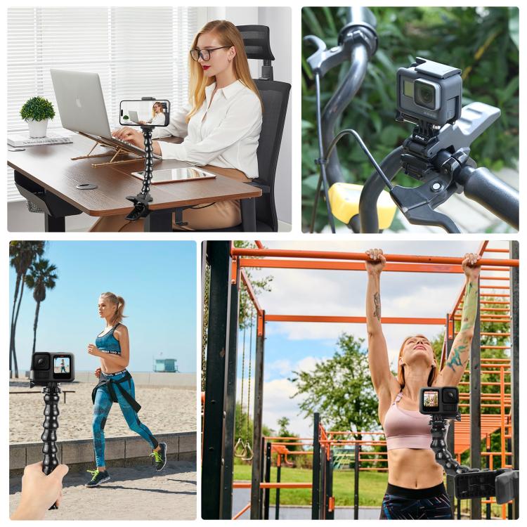 Action Sports Cameras Jaws Flex Clamp Mount with Phone Clamp, Jaws Clamp Mount with Phone Clamp – Durable Build, Easy to Use
