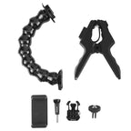 Action Sports Cameras Jaws Flex Clamp Mount with Phone Clamp, Jaws Clamp Mount with Phone Clamp – Durable Build, Easy to Use
