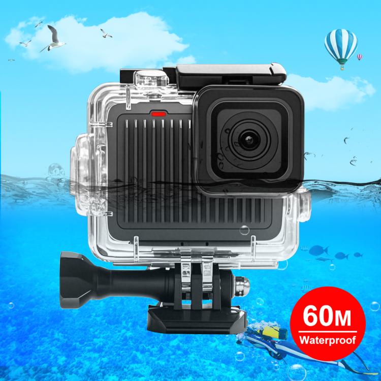 For GoPro HERO 4K 2024 60m / 196ft Waterproof Housing Protective Case with Buckle Basic Mount & Screw, Waterproof Case – Waterproof, Tempered Glass, 4K