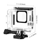 For GoPro HERO 4K 2024 60m / 196ft Waterproof Housing Protective Case with Buckle Basic Mount & Screw, Waterproof Case – Waterproof, Tempered Glass, 4K