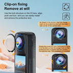 For Insta360 X5 Rotating Optical Tempered Glass Lens Guard Protective Cover, Rotating Glass Lens Guard – Waterproof, Tempered Glass