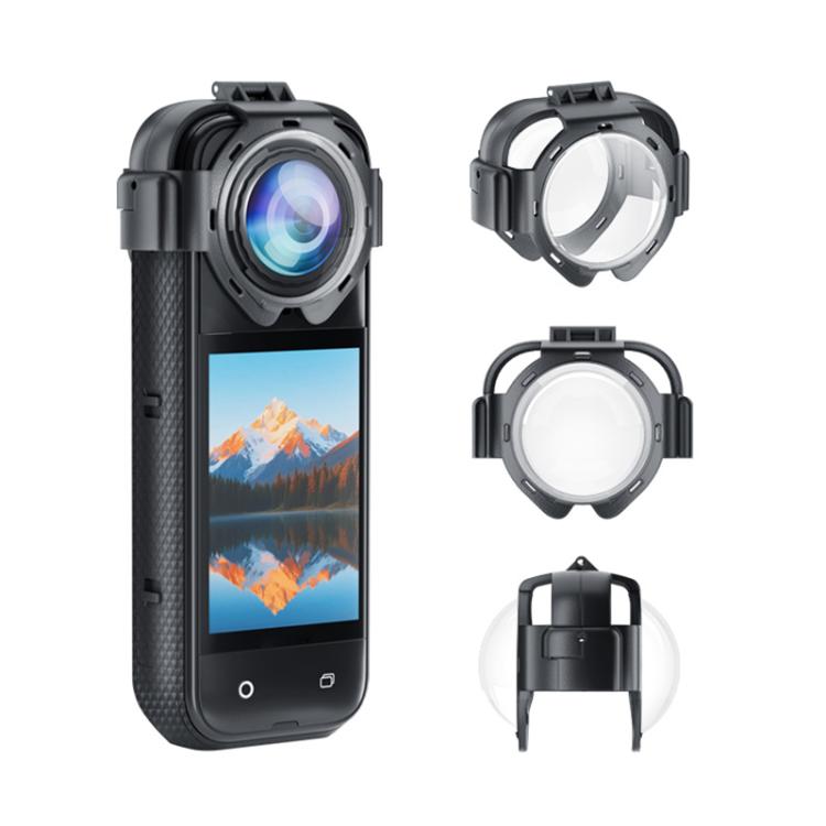 Snap-on Optical Tempered Glass Lens Guard Protective Cover – Waterproof, Tempered Glass, For Insta360 X5 For Insta360 X5